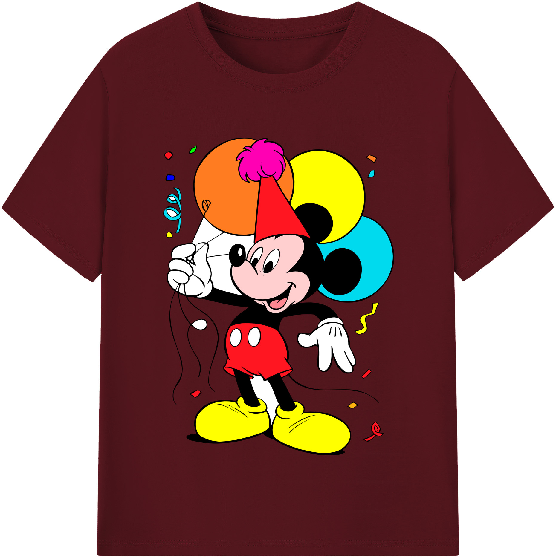 （画像用） ミッキーマウス Mickey Mouse 綿100％半袖Tシャツ（フロントプリント）